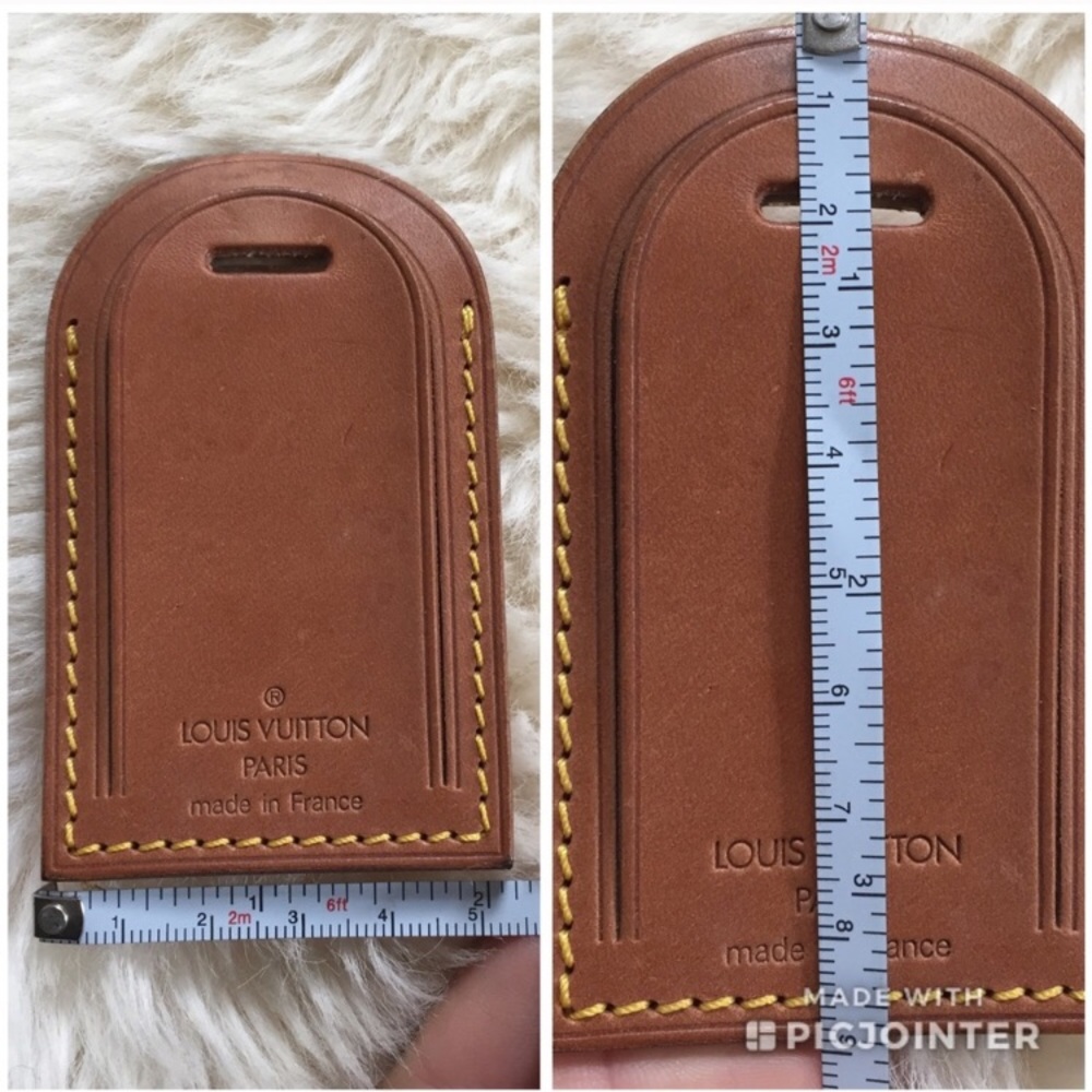 ONE Louis Vuitton leather luggage tag authentic - Picture 6 of 6